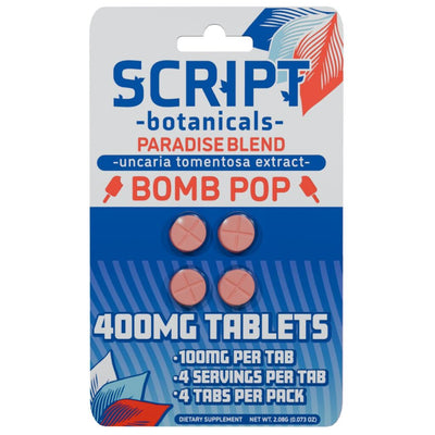 Script Botanicals Paradise Blend Cat’s Claw Tablets 4pk 400mg Best Sales Price - Edibles