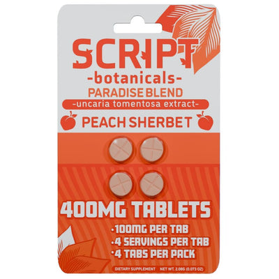 Script Botanicals Paradise Blend Cat’s Claw Tablets 4pk 400mg Best Sales Price - Edibles