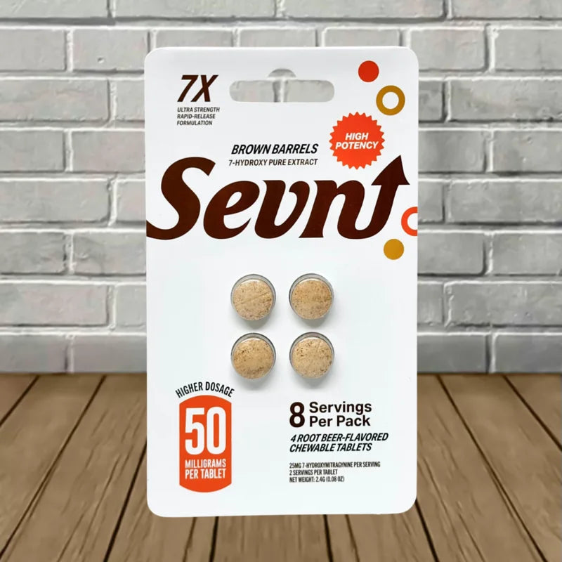 Sevn Ultra Strength 7-Hydroxy Chewable Extract Tablets Full Case 10ct