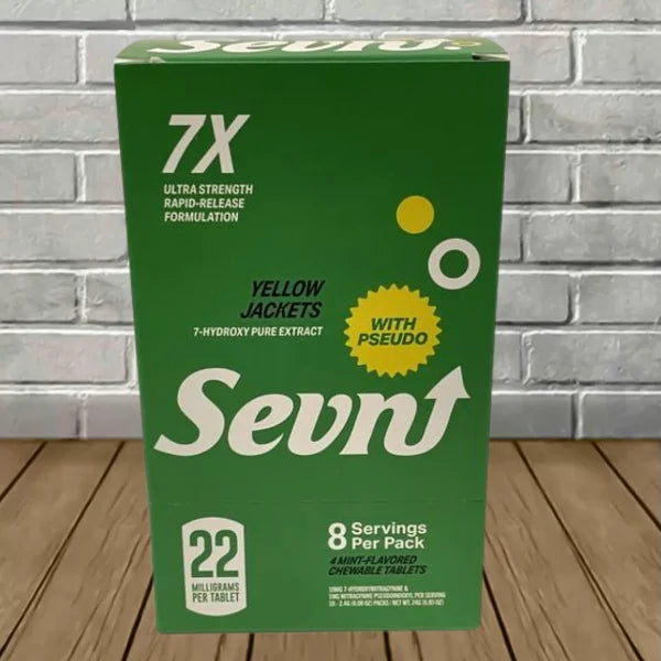 Sevn Pure 7-Hydroxy + Pseudo Extract Tablets Full Case 10ct