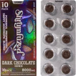 Shrumfuzed Nootropic Trippy Psychedelic Mushroom Chocolate 10pc – (Dark Chocolate Crunch)