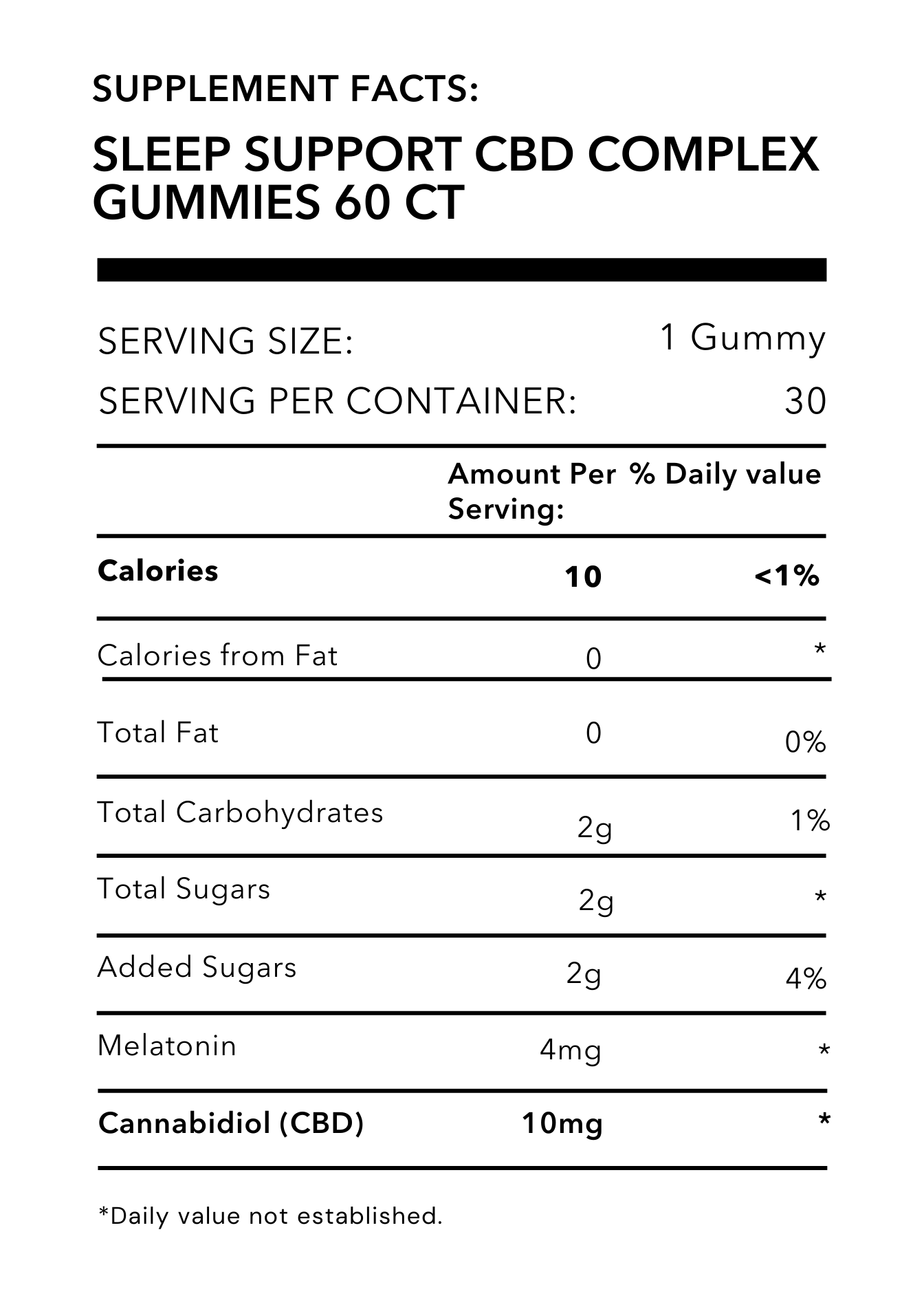 Sleep Support CBD Complex 60ct