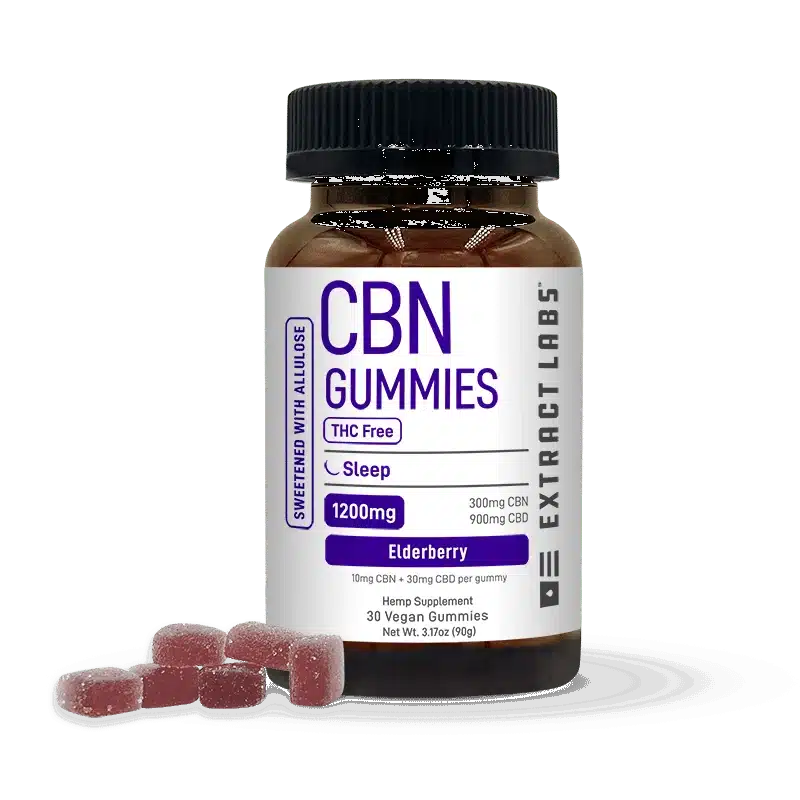 Extract Labs Sweetened With Allulose Sleep Gummies | THC Free | Elderberry Best Sales Price - Gummies