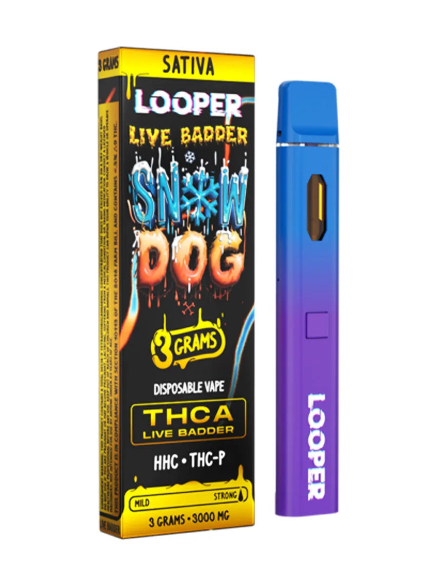 Snow Dog Looper Live Badder THC-A+HHC+THC-P Disposable Vape 3G