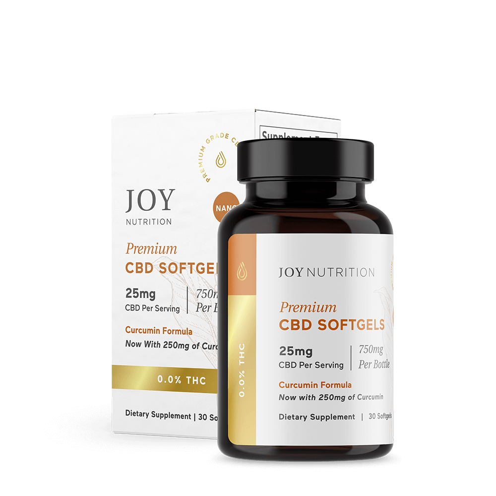 Joy Organics 25mg CBD Softgels with Curcumin