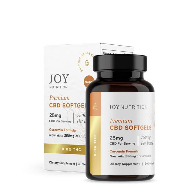 Joy Organics 25mg CBD Softgels with Curcumin