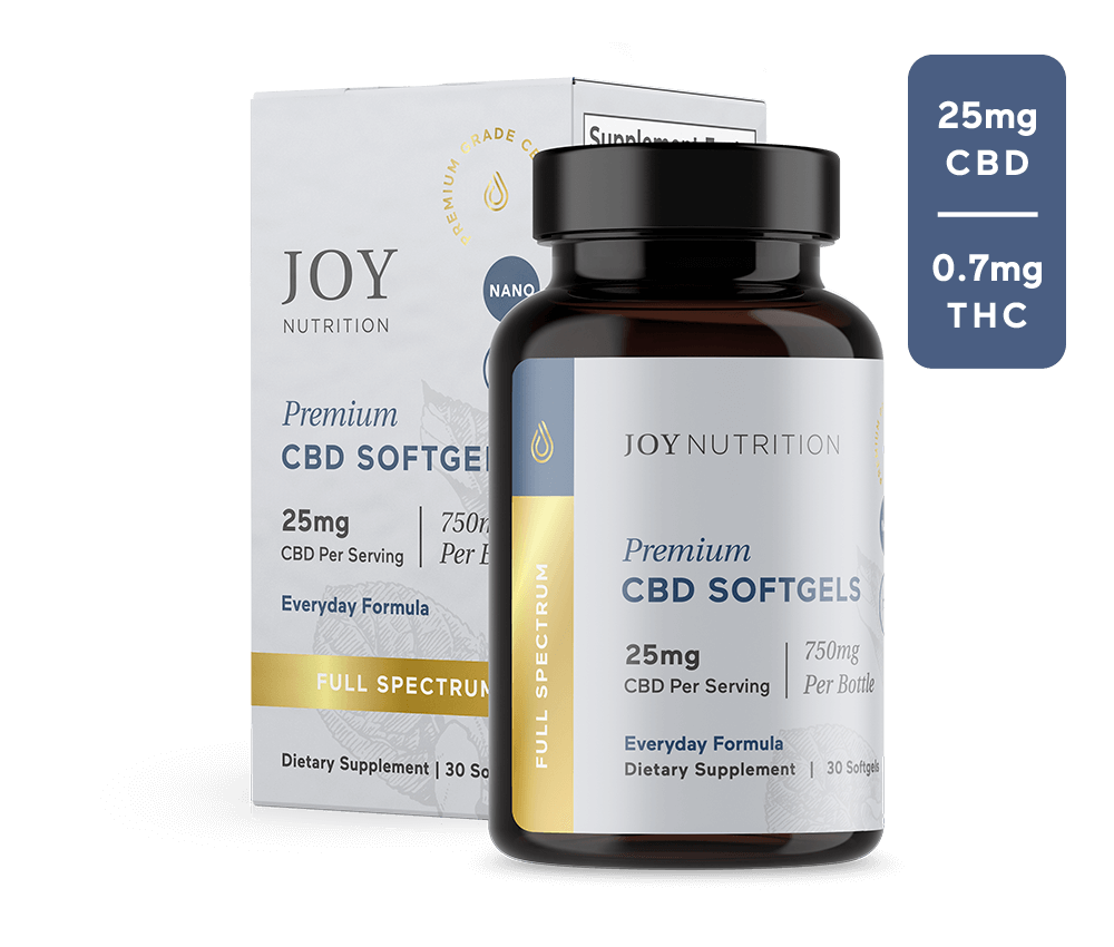 Joy Organics 25mg Full Spectrum CBD Softgels