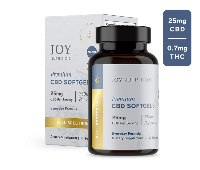 Joy Organics 25mg Full Spectrum CBD Softgels