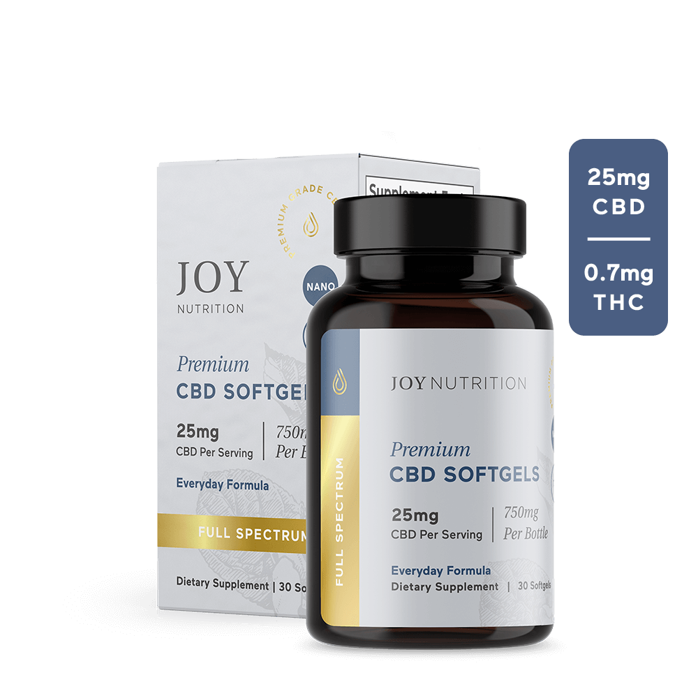 Joy Organics 25mg Full Spectrum CBD Softgels