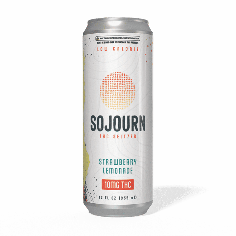 Extract Labs Sojourn THC Seltzer | Strawberry Lemonade | 10mg THC + 10mg CBD