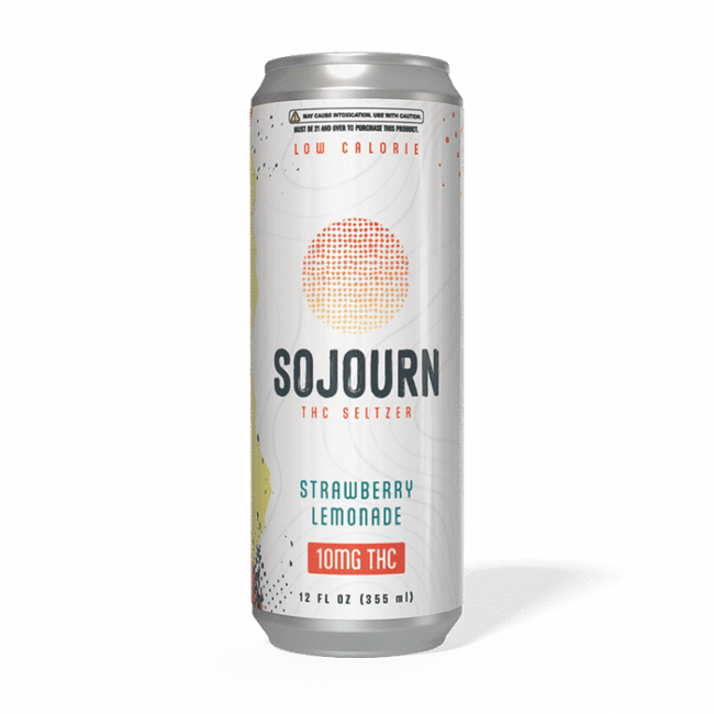Extract Labs Sojourn THC Seltzer | Strawberry Lemonade | 10mg THC + 10mg CBD