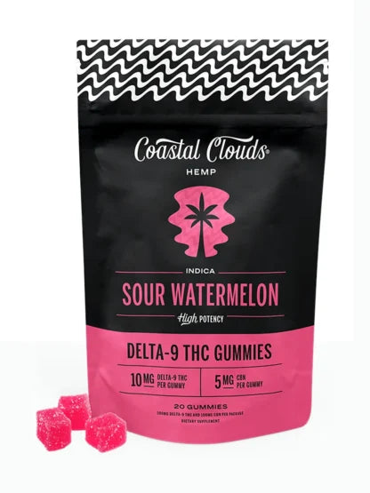 Sour Watermelon Coastal Clouds Delta 9  Gummies 20ct