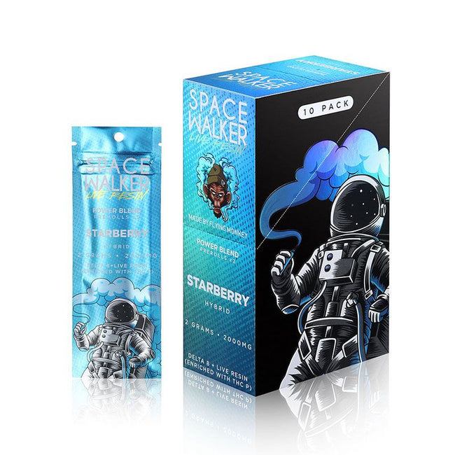 Live Resin Delta 8 THC Prerolls with THC-P – Starberry- 2g – Space Walker
