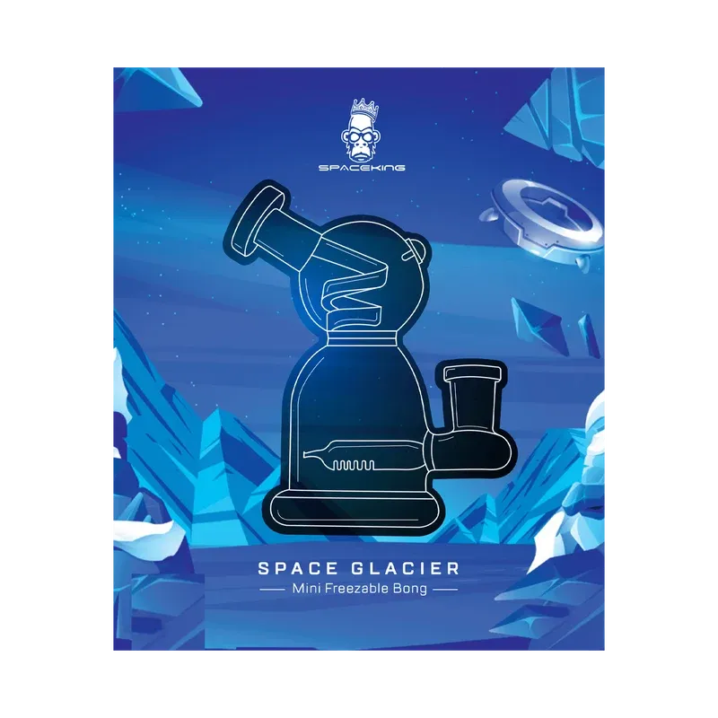 Space King Glass - 'Space Glacier' Freezable Bong Best Sales Price - Smoking Pipes