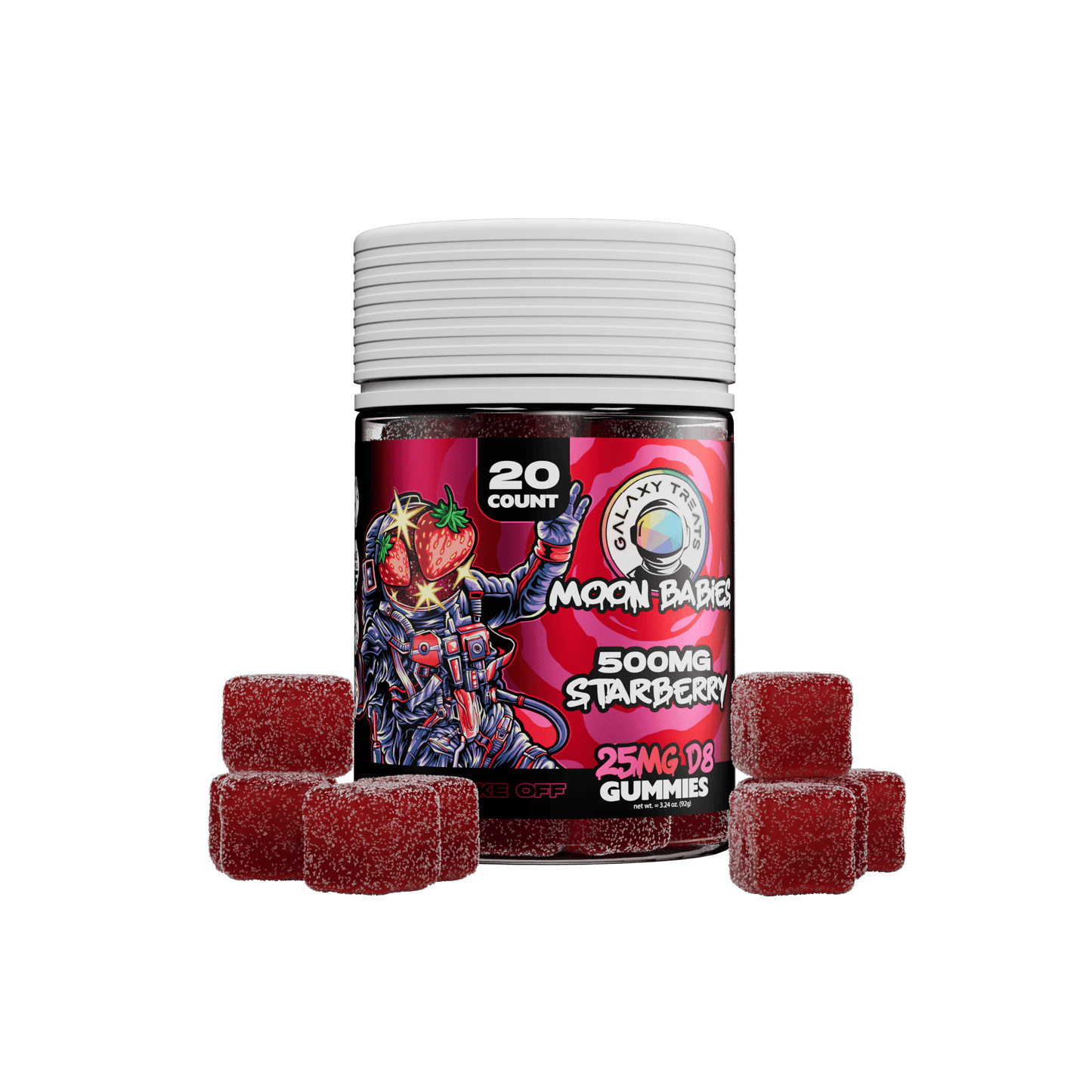 Galaxy Treats Starberry D8 Gummies (20ct)