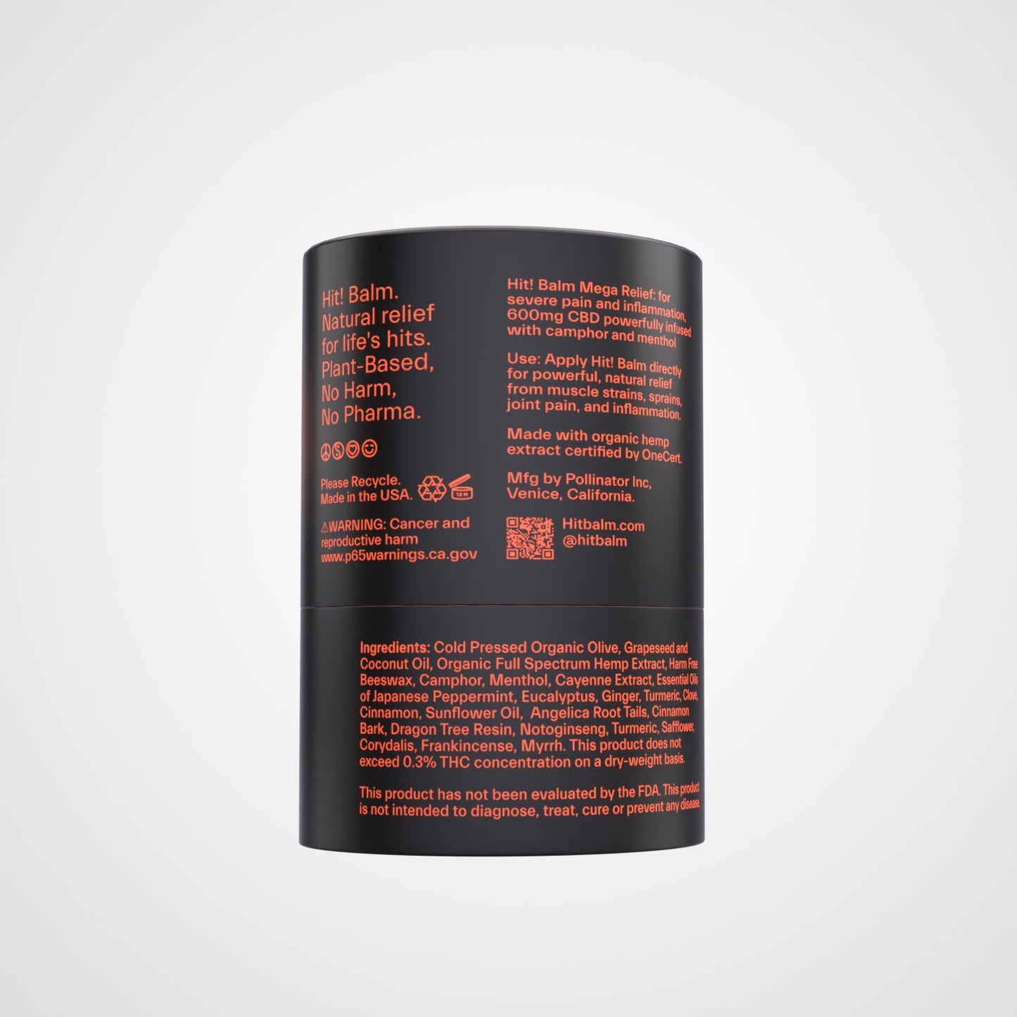 Hit! Balm Mega Relief Stick | Portable - 1.3 OZ Best Sales Price - CBD