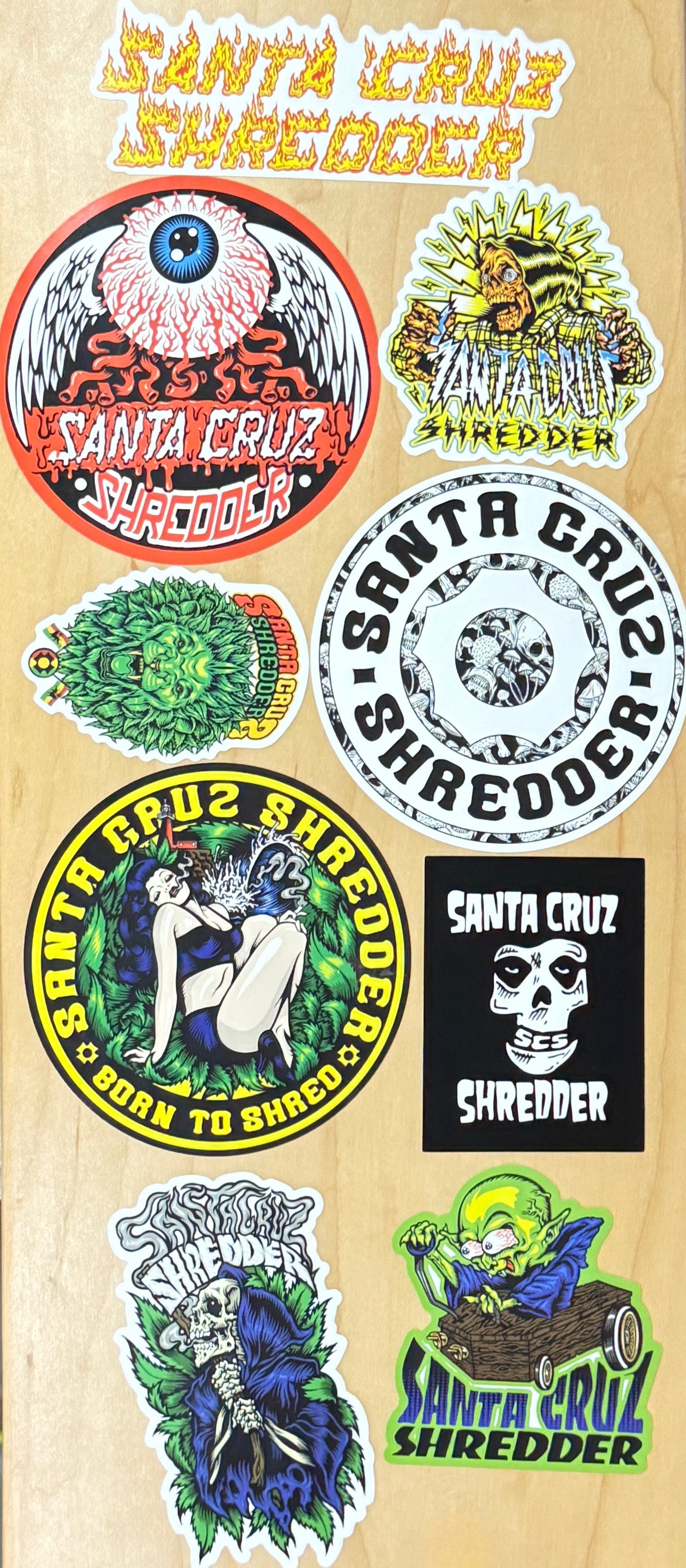 Santa Cruz Shredder Sticker Pack