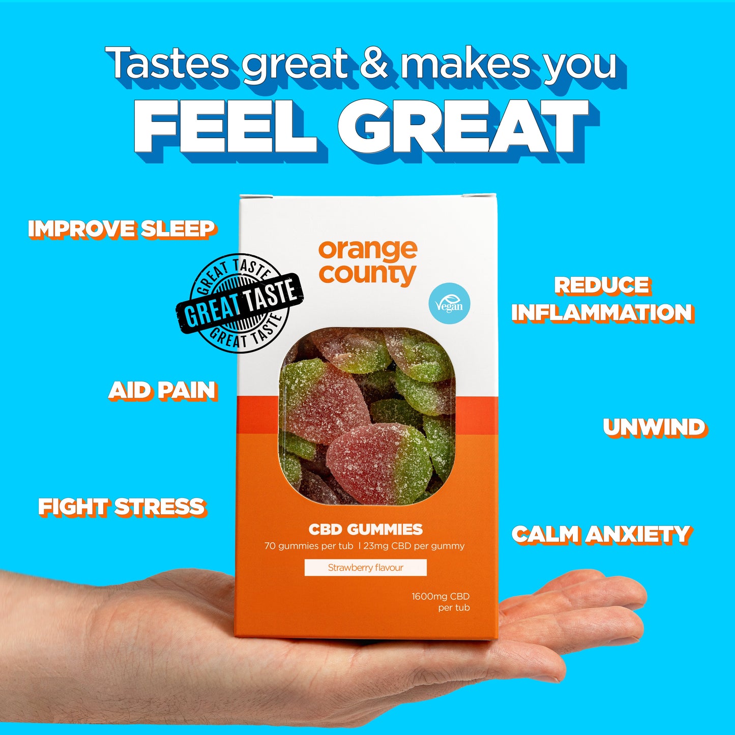 CBD Gummy Strawberries (Large Tub)