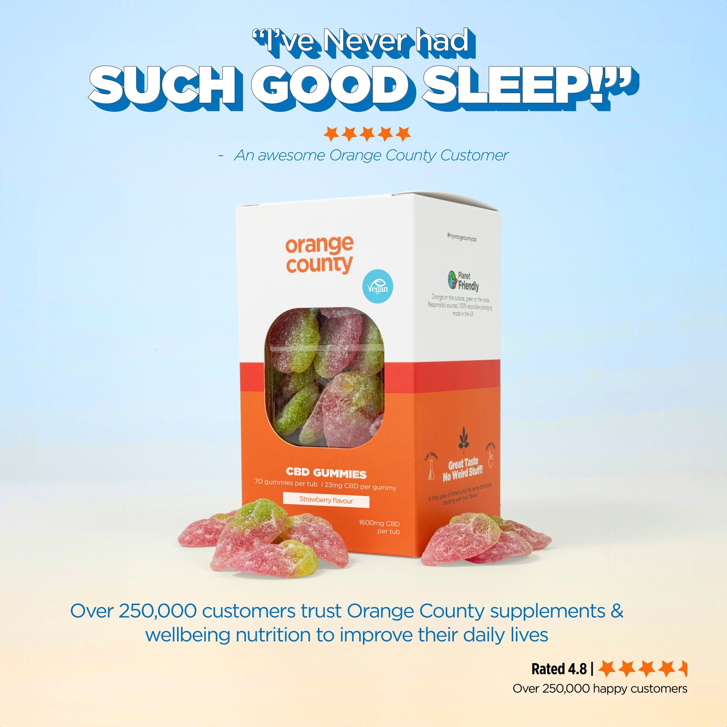 CBD Gummy Strawberries (Large Tub)