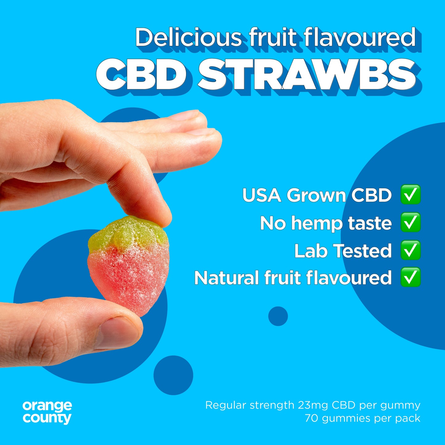 CBD Gummy Strawberries (Large Tub)