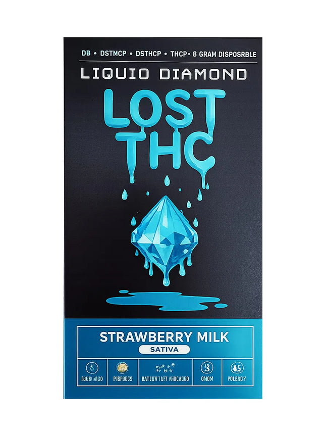 Strawberry Milk Lost THC Liquid Diamond Blend Disposable 3G