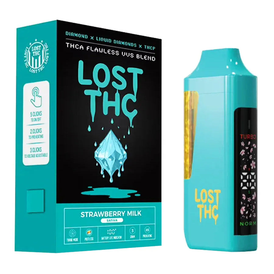 Strawberry Milk Lost THC VVS Liquid Diamonds THCP Disposable 3G