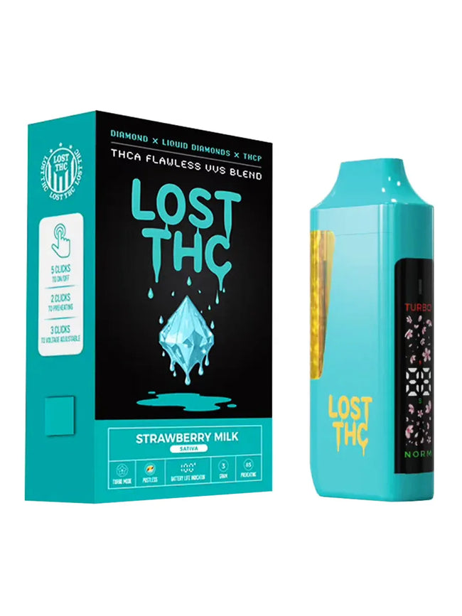 Strawberry Milk Lost THC VVS Liquid Diamonds THCP Disposable 3G