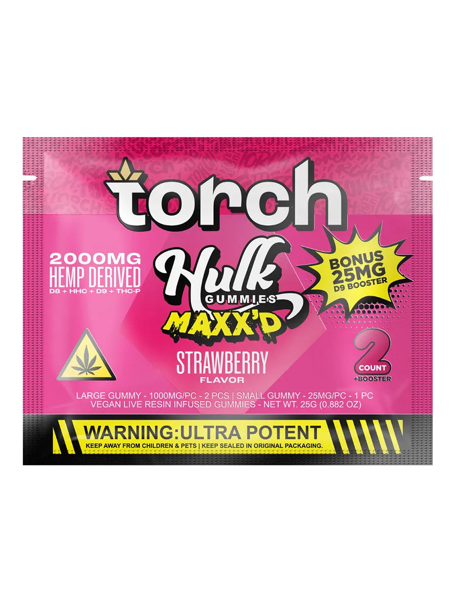 Strawberry Torch Hulk MAXX’D  Gummies 2000mg