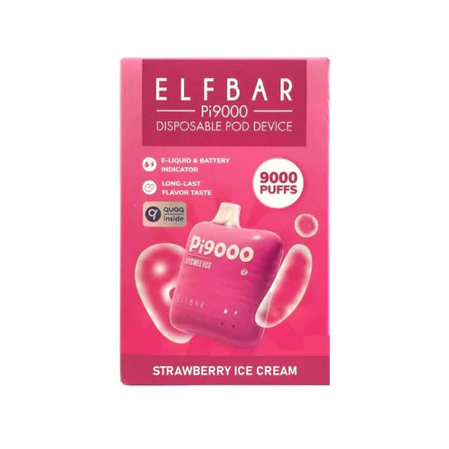 Strawberry Ice Cream Elf Bar Pi9000 Disposable Vape 9000 Puffs 19ml Best Sales Price - Disposables