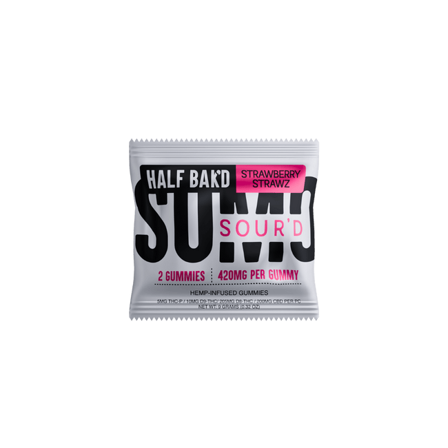Half Bak’d Strawberry Strawz | SOUR'D SUMO Gummies