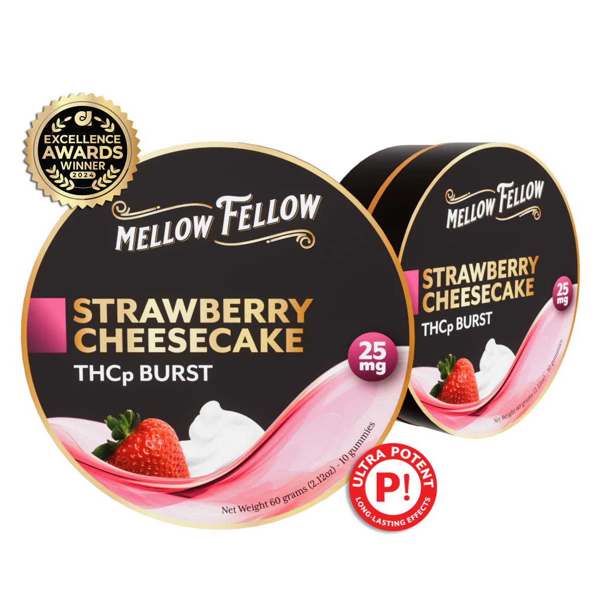 Mellow Fellow THCp Bursts Edibles - Strawberry Cheesecake - 25mg