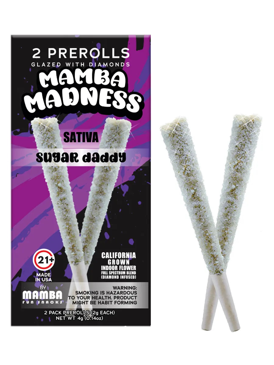 Sugar Daddy Mamba Madness Diamond Infused Pre-Roll 2ct 4G
