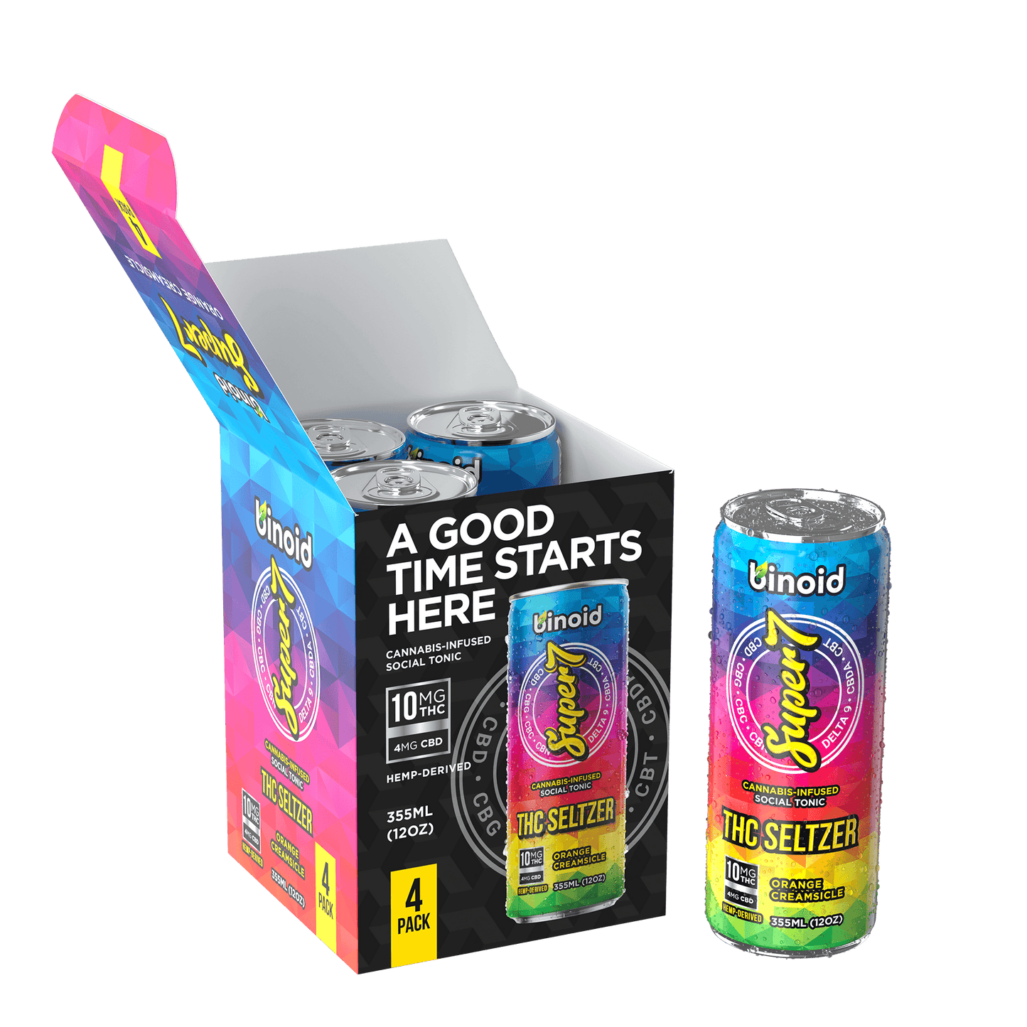 Super 7 THC Beverage – One of a Kind (4 Pack)