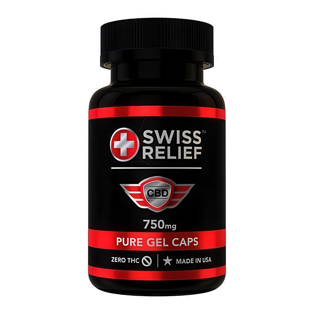 Swiss Relief 25mg CBD Gel Caps 30 or 60 count