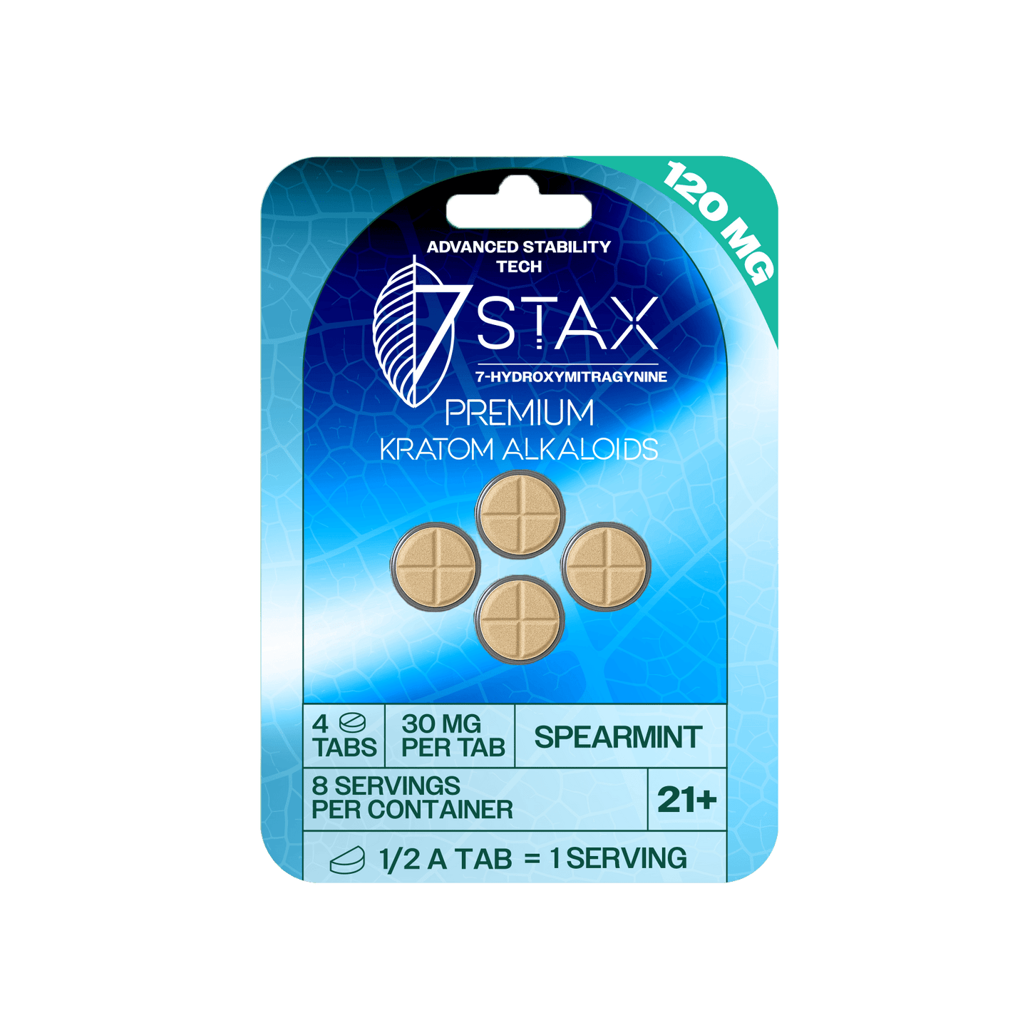 7Stax Premium 7-OH Kratom Alkaloid Tablets (120mg – 4 Count)