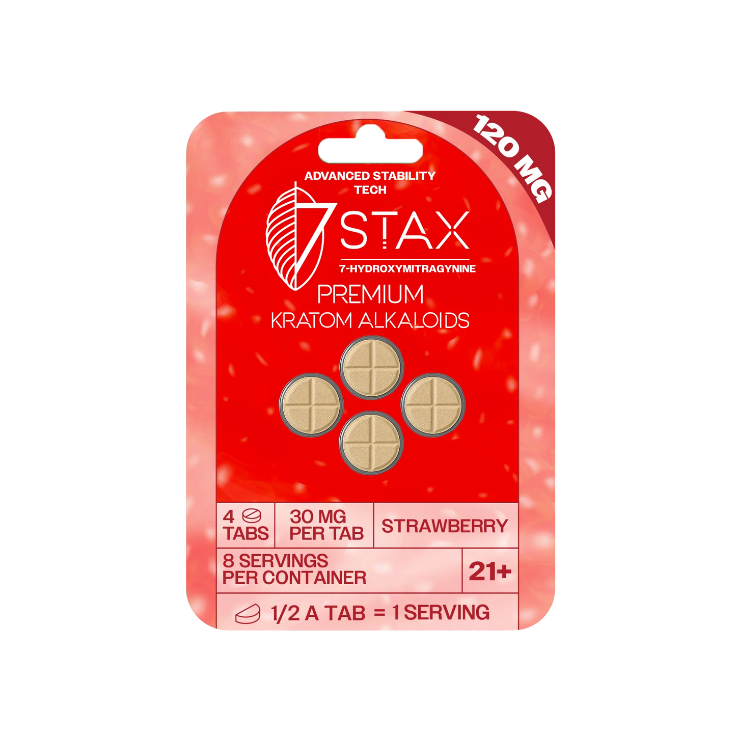 7Stax Premium 7-OH Kratom Alkaloid Tablets (120mg – 4 Count)