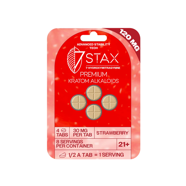 7Stax Premium 7-OH Kratom Alkaloid Tablets (120mg – 4 Count)