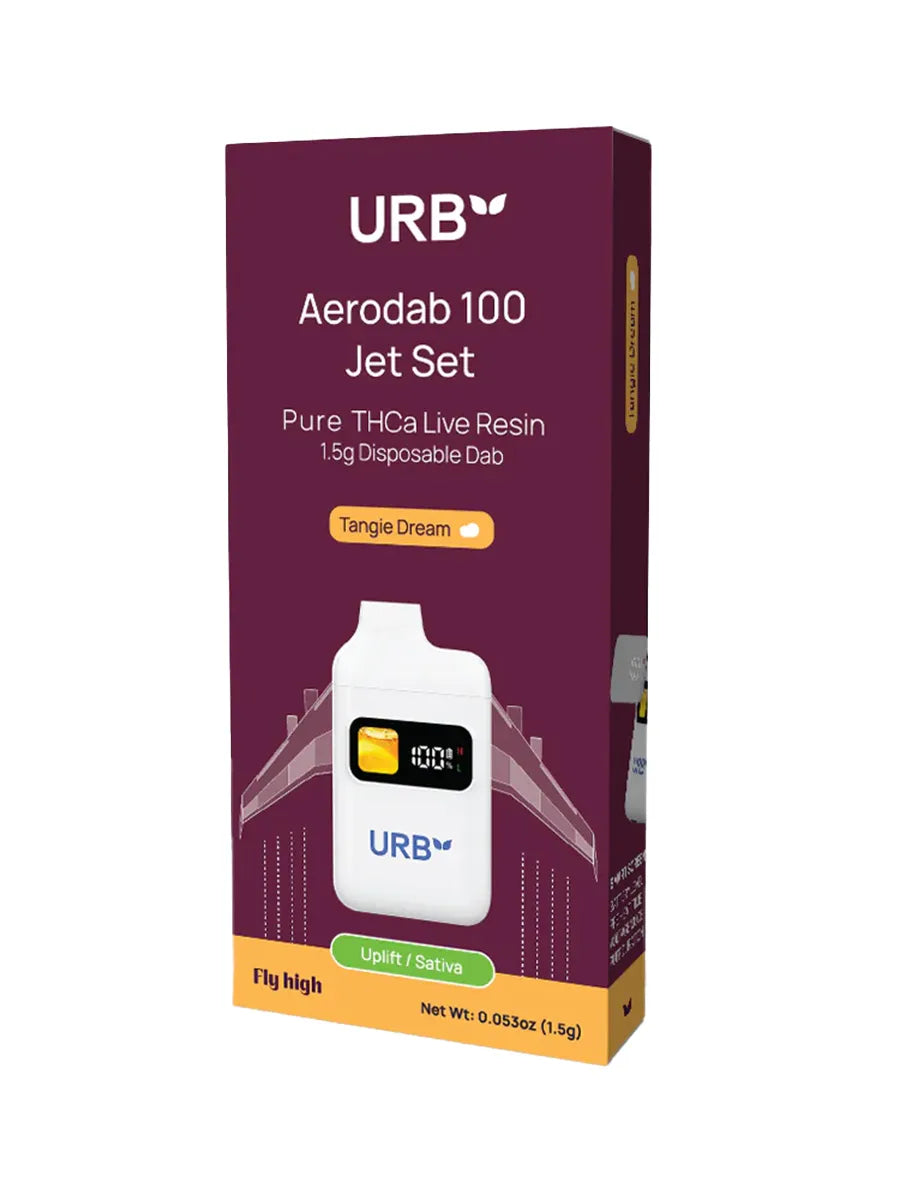 Tangie Dream URB Aerodab 100 Jet Set Pure THCA Live Resin Disposable 1.5G