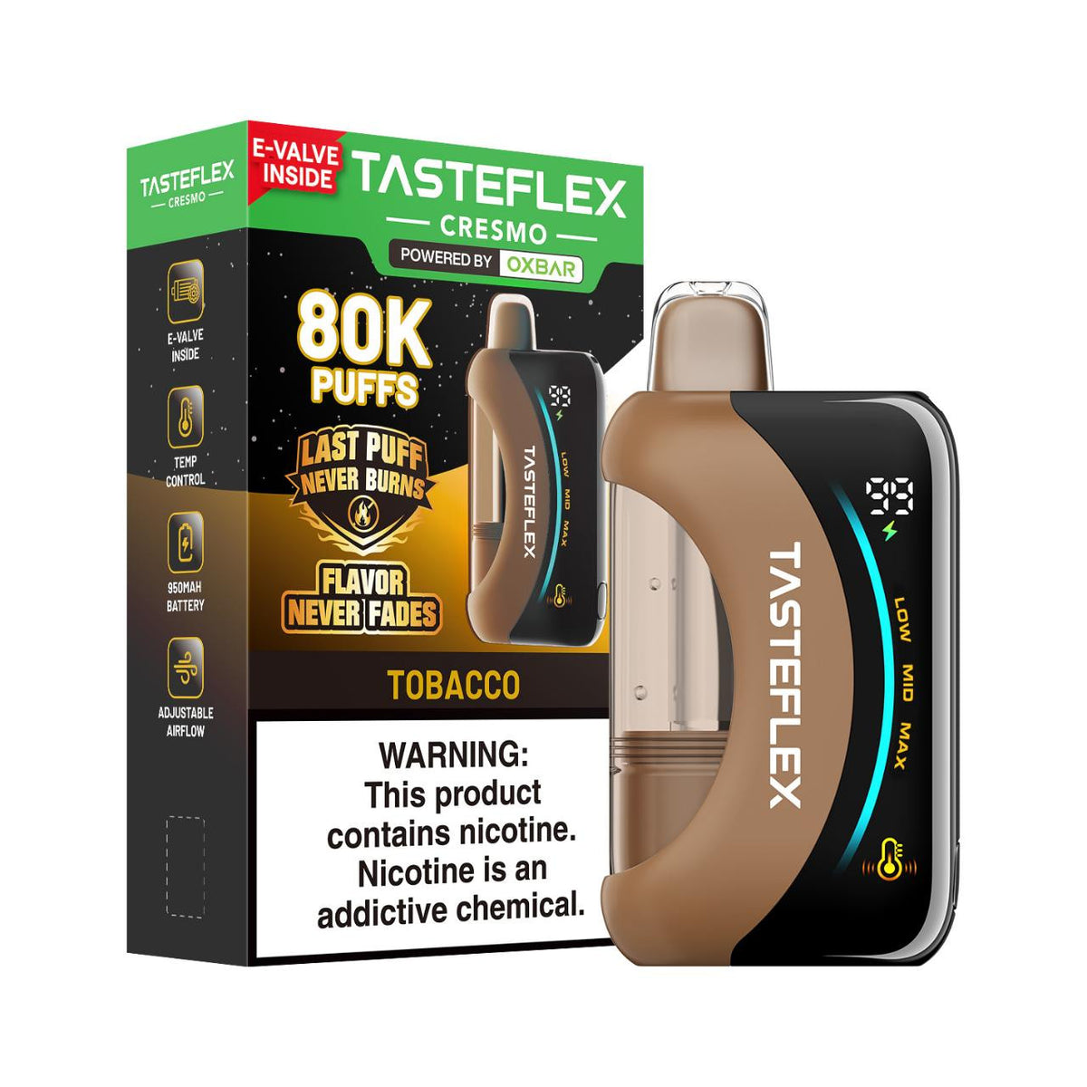 TasteFlex Cresmo Disposable (80000 Puffs) - Buy 1 Get 1 Free