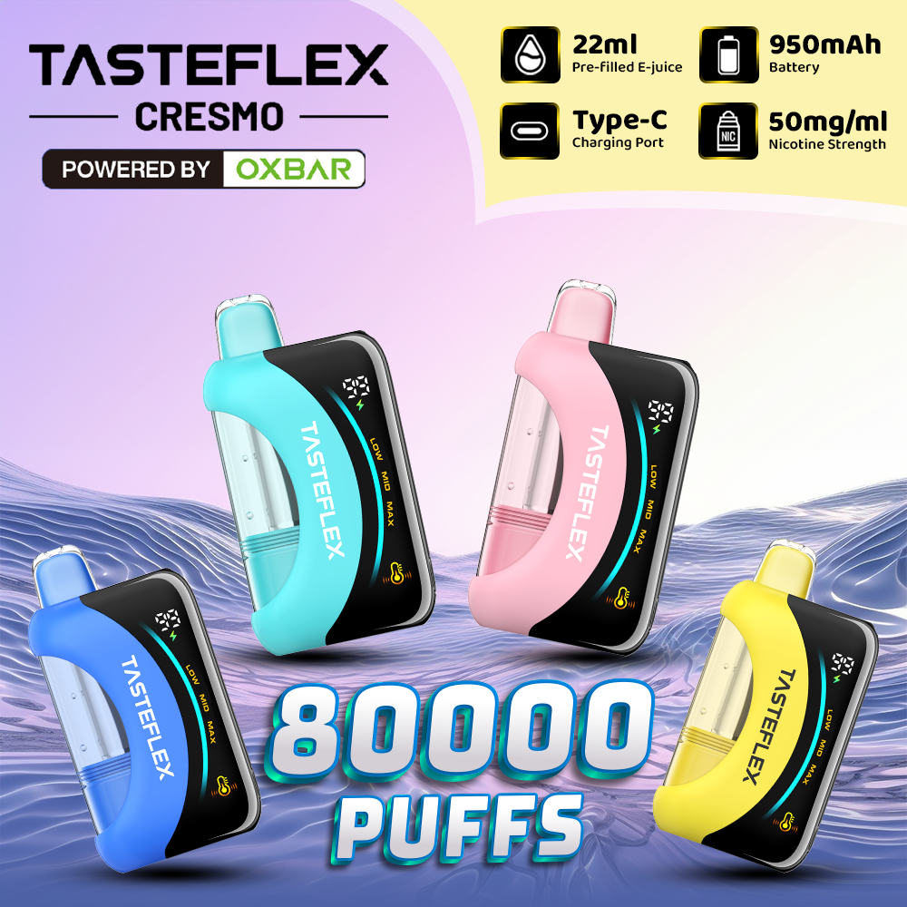 TasteFlex Cresmo Disposable (80000 Puffs) - Buy 1 Get 1 Free
