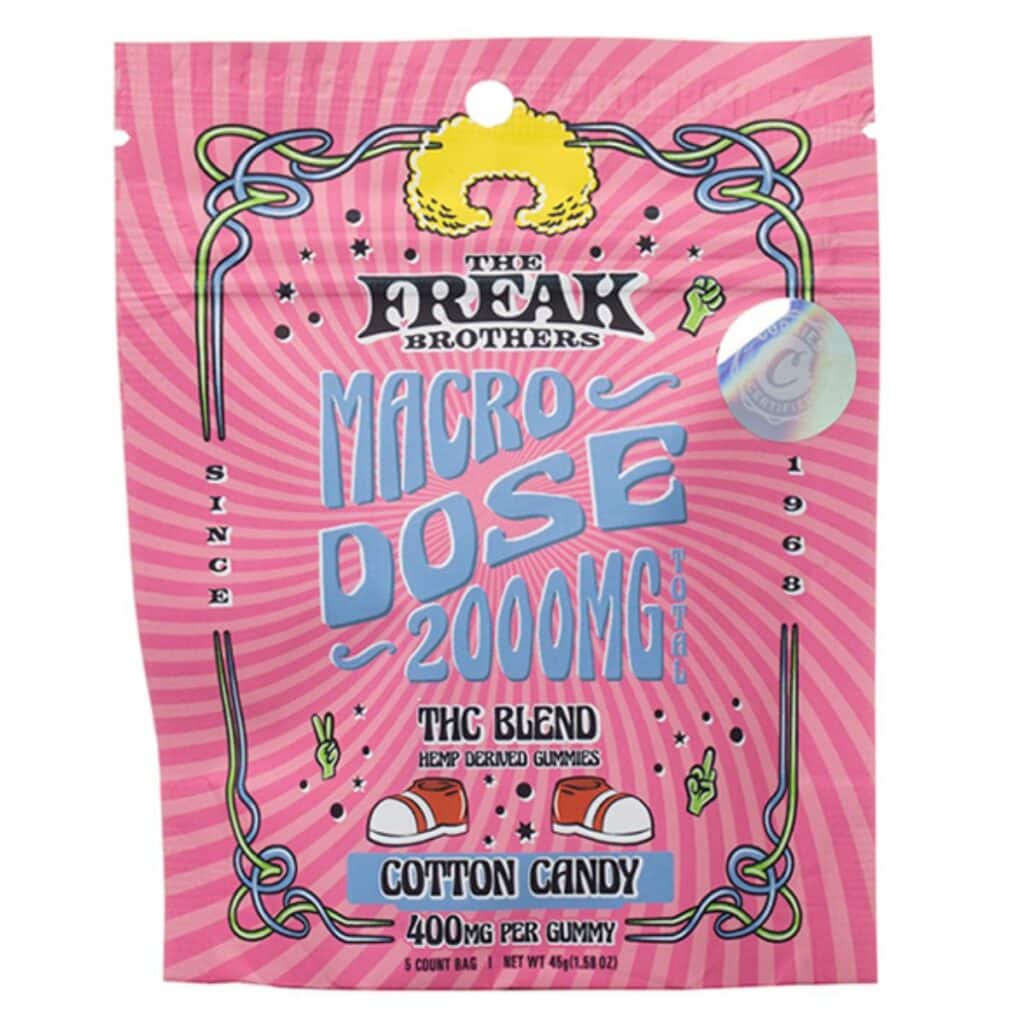 The Freak Brothers Macro Dose Gummies 400mg 5pc