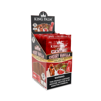 King Palm Cherry Vanilla w/Glass Tips – Wraps Best Sales Price - Pre-Rolls