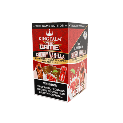 Tobacco Sheets w/Glass Tips – The Game Edition – Cherry Vanilla King Palm Best Sales Price - Pre-Rolls