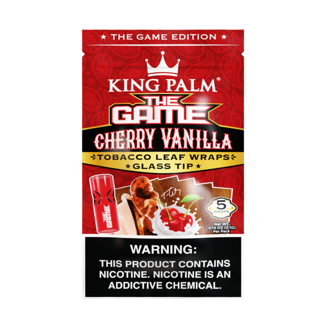 King Palm Cherry Vanilla w/Glass Tips – Wraps