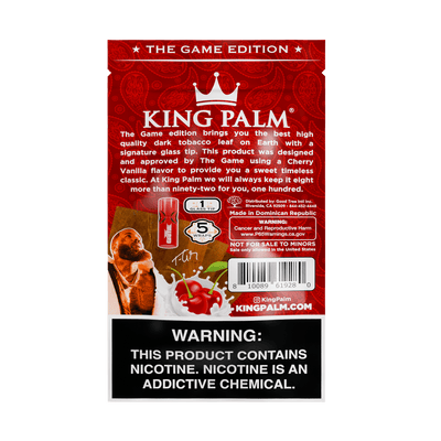 Tobacco Sheets w/Glass Tips – The Game Edition – Cherry Vanilla King Palm Best Sales Price - Pre-Rolls