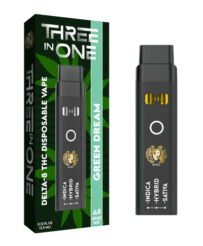 RA Royal CBD | Delta 8 THC Three Strains In One Disposable Vape - 3000mg Best Sales Price - Vape Pens