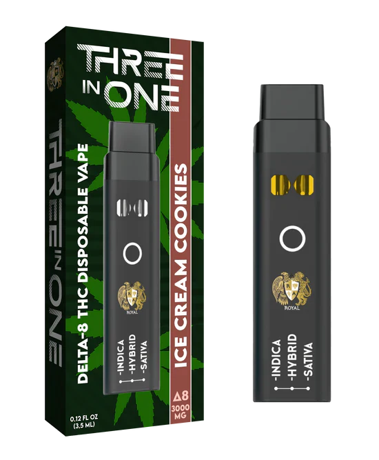 RA Royal CBD | Delta 8 THC Three Strains In One Disposable Vape - 3000mg Best Sales Price - Vape Pens