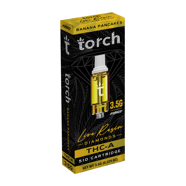 Torch Live Resin Diamonds Cartridge Banana Pancakes | Hybrid | 3.5G Best Sales Price - Vape Cartridges