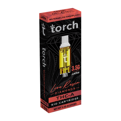 Torch Live Resin Diamonds Cartridge Watermelon Hashplant | Sativa | 3.5G Best Sales Price - Vape Cartridges