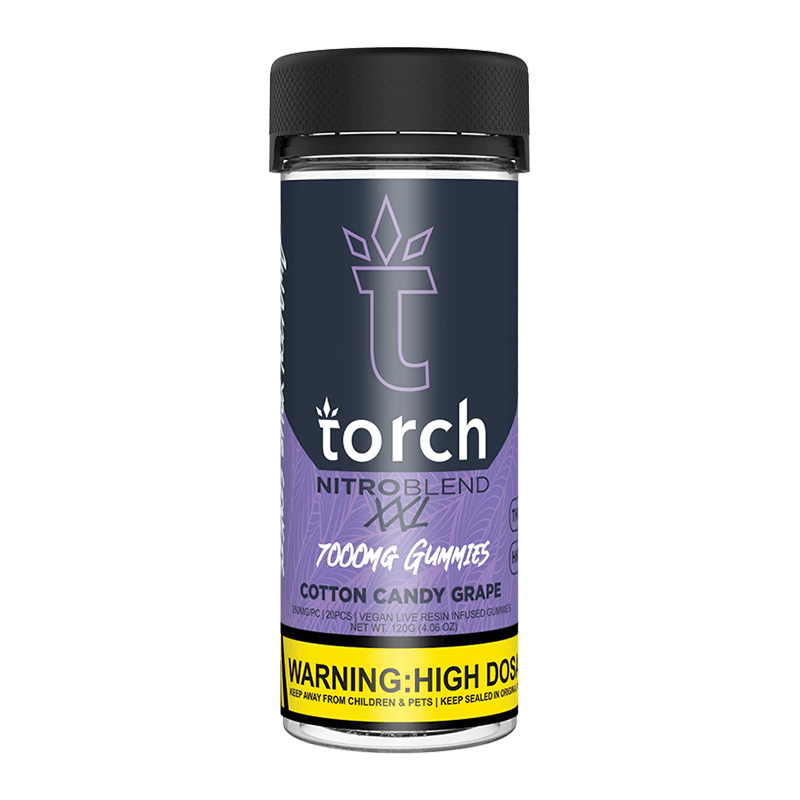 Torch Gummies Cotton Candy Grape | 20ct | 7000mg Best Sales Price - Gummies